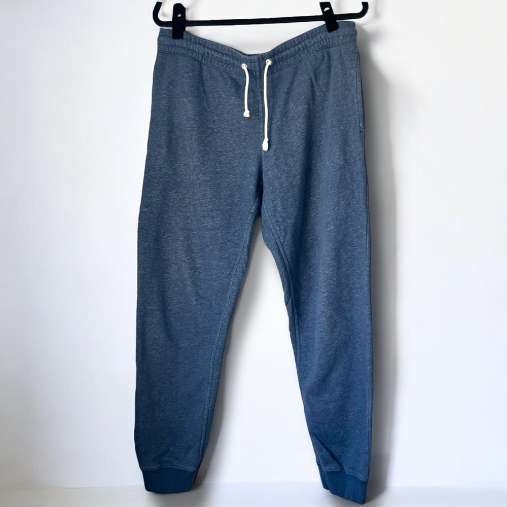 H&M Men's Blue Jogger Sweatpants Size Large Cotton Drawstring Elastic Waist